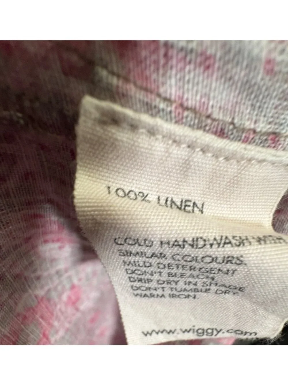 Wiggy Kit Linen Floral Tiered Boho Maxi Dress Size Small - Picture 11 of 11